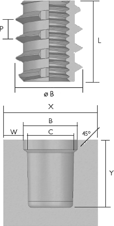 GÄNGINSATS DOUBLE ENDED Ritning