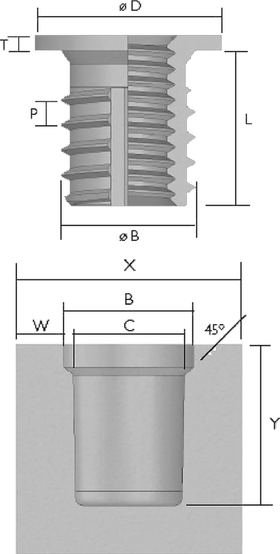 GÄNGINSATS REGULAR HEAD Ritning