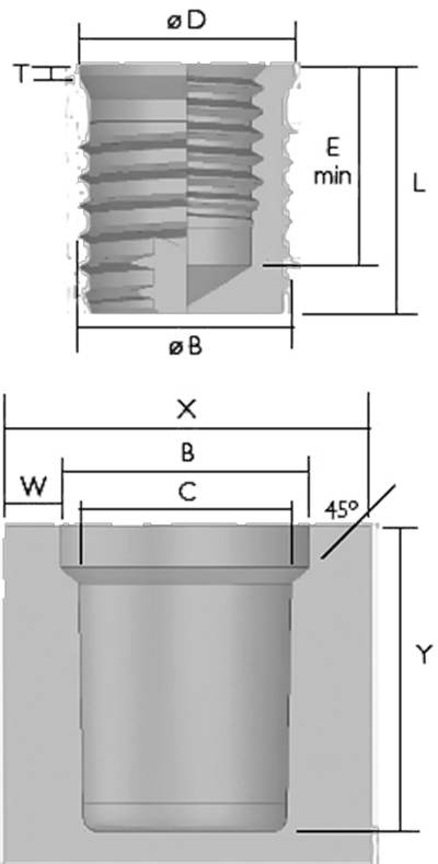 GÄNGINSATS BLIND Ritning
