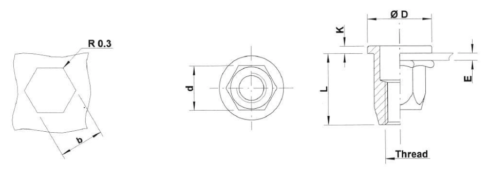 BLINDNITMUTTER PLAN Ritning