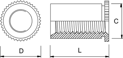PRESSFÄSTELEMENT SCREW-LOCK Ritning